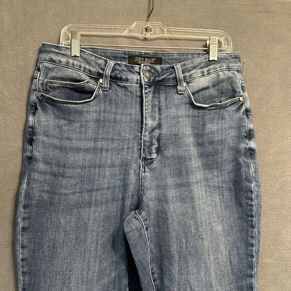 Judy Blue Enya Hi Rise Tummy Control Slim Boot Cut Side Slit Jeans Plus Size 16W - Picture 7 of 11